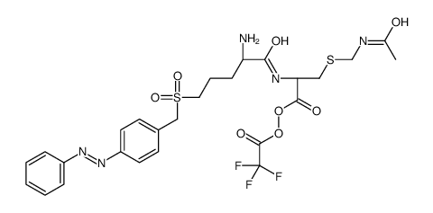 2-[[p-(phenylazo)benzyl]sulphonyl]ethyl S-(acetamidomethyl)-N-L-seryl-L-cysteinate, mono(trifluoroacetate)结构式