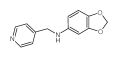 Benzo[1,3]dioxol-5-yl-pyridin-4-ylmethyl-amine结构式