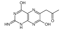 2-amino-6-(2-oxopropyl)-1,8-dihydropteridine-4,7-dione结构式