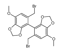 5-(bromomethyl)-4-[5-(bromomethyl)-7-methoxy-1,3-benzodioxol-4-yl]-7-methoxy-1,3-benzodioxole Structure