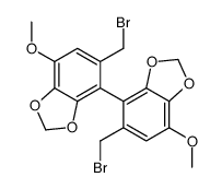 5-(bromomethyl)-4-[5-(bromomethyl)-7-methoxy-1,3-benzodioxol-4-yl]-7-methoxy-1,3-benzodioxole结构式