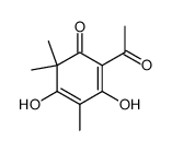 2-acetyl-3,5-dihydroxy-4,6,6-trimethylcyclohexa-2,4-dienone Structure