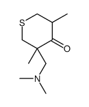 4H-Thiopyran-4-one,3-[(dimethylamino)methyl]tetrahydro-3,5-dimethyl-(8CI)结构式