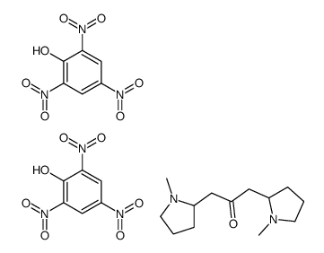 1,3-bis(1-methyl-2-pyrrolidinyl)acetone, compound with picric acid (1:2) structure