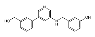 3-[[[5-[3-(hydroxymethyl)phenyl]pyridin-3-yl]amino]methyl]phenol Structure