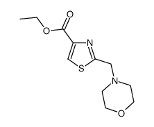 2-Morpholin-4-ylmethyl-thiazole-4-carboxylic acid ethyl ester结构式