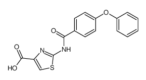 2-[(4-phenoxybenzoyl)amino]-1,3-thiazole-4-carboxylic acid结构式