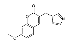 3-(imidazol-1-ylmethyl)-7-methoxychromen-2-one Structure
