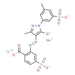 sodium [2-[[4,5-dihydro-3-methyl-1-(2-methyl-4-sulphophenyl)-5-oxo-1H-pyrazol-4-yl]azo]-4-sulphobenzoato(4-)]chromate(1-) Structure