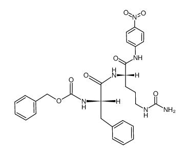 N-[(benzyloxy)carbonyl]-3-phenyl-L-alanyl-N5-carbamoyl-N-(p-nitrophenyl)-L-ornithinamide Structure