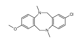 2-CHLORO-8-METHOXY-5,11-DIMETHYL-5,6,11,12-TETRAHYDRO-DIBENZO[B,F][1,5]DIAZOCINE structure