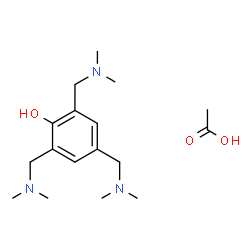2,4,6-tris[(dimethylamino)methyl]phenol monoacetate structure