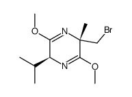 (3S,6R)-6-Bromomethyl-3-isopropyl-2,5-dimethoxy-6-methyl-3,6-dihydropyrazine结构式