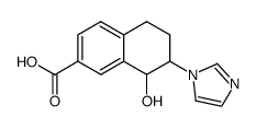 2-(1-imidazolyl)-1,2,3,4-tetrahydro-7-carboxy-1-naphthalenol结构式