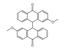 2,2'-dimethoxy-9H,9'H-[9,9']bianthryl-10,10'-dione结构式