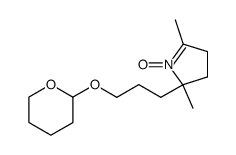 3,4-dihydro-2,5-dimethyl-2-(3-(tetrahydropyranyloxy)propyl)-2H-pyrrole 1-oxide Structure