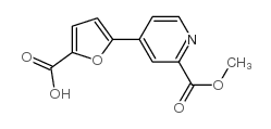 5-(2-(Methoxycarbonyl)pyridin-4-yl)-furan-2-carboxylic acid structure