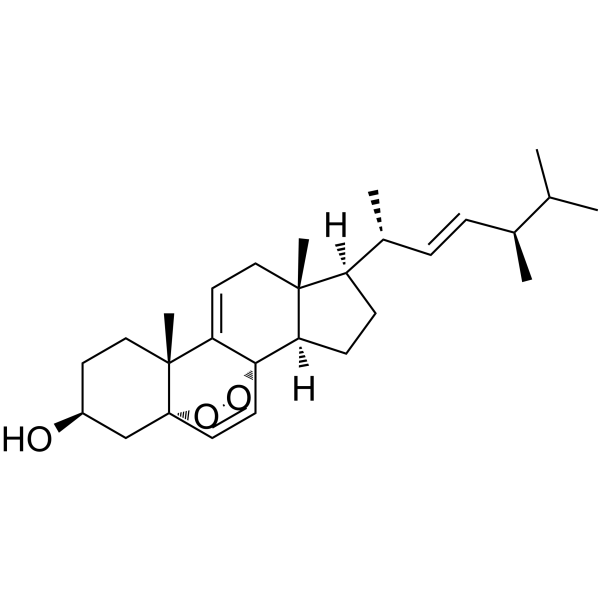 5,8-Epidioxyergosta-6,9(11),22-trien-3-ol结构式