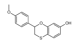 2-(4-methoxyphenyl)-2,3-dihydro-1,4-benzoxathiin-7-ol结构式