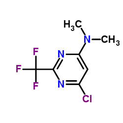 6-Chloro-N,N-dimethyl-2-(trifluoromethyl)pyrimidin-4-amine Structure