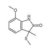 7-methoxy-3-methyl-3-thiomethyl oxindole结构式