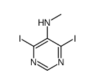 4,6-diiodo-N-methylpyrimidin-5-amine结构式