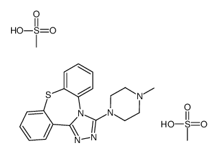 3-(4-methylpiperazin-1-yl)dibenzo[b,f][1,2,4]triazolo[4,3-d][1,4]thiazepine dimethanesulfonate Structure