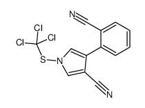 4-(2-cyanophenyl)-1-(trichloromethylsulfanyl)pyrrole-3-carbonitrile结构式