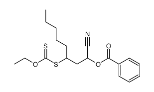 1-cyano-3-((ethoxycarbonothioyl)thio)octyl benzoate结构式