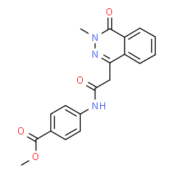 Methyl 4-{[(3-methyl-4-oxo-3,4-dihydro-1-phthalazinyl)acetyl]amino}benzoate Structure