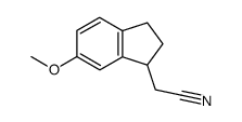2-(6-methoxyindan-1-yl)acetonitrile Structure