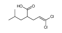 5,5-dichloro-2-(2-methylpropyl)pent-4-enoic acid Structure