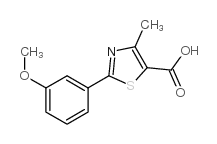 2-(3-甲氧基苯基)-4-甲基-1,3-噻唑-5-羧酸结构式
