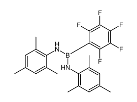 2,4,6-trimethyl-N-[(2,3,4,5,6-pentafluorophenyl)-(2,4,6-trimethylanilino)boranyl]aniline结构式