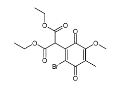 2-(2-Bromo-5-methoxy-4-methyl-3,6-dioxo-cyclohexa-1,4-dienyl)-malonic acid diethyl ester结构式