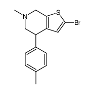 2-bromo-4-(p-methylphenyl)-6-methyl-4,5,6,7-tetrahydro-thieno[2,3-c]pyridine结构式