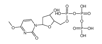 2(1H)-Pyrimidinone, 1-(2-deoxy-5-O-(hydroxy((hydroxy(phosphonooxy)phos phinyl)oxy)phosphinyl)-beta-D-erythro-pentofuranosyl)-4-methoxy- structure