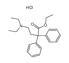 4-diethylamino-2,2-diphenyl-butyric acid ethyl ester, hydrochloride结构式