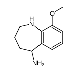 9-methoxy-2,3,4,5-tetrahydro-1H-1-benzazepin-5-amine Structure