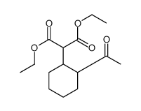 diethyl 2-(2-acetylcyclohexyl)propanedioate Structure