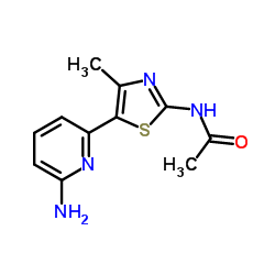 N-[5-(6-Amino-2-pyridinyl)-4-methyl-1,3-thiazol-2-yl]acetamide结构式