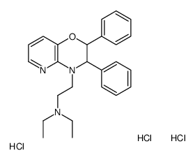 2-(2,3-diphenyl-2,3-dihydropyrido[3,2-b][1,4]oxazin-4-yl)-N,N-diethylethanamine,trihydrochloride Structure