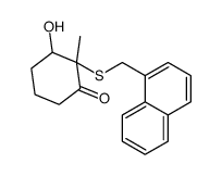 3-hydroxy-2-methyl-2-(naphthalen-1-ylmethylsulfanyl)cyclohexan-1-one结构式