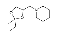 1-[(2-ethyl-2-methyl-1,3-dioxolan-4-yl)methyl]piperidine Structure