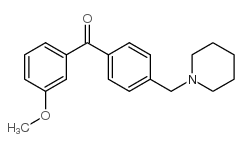 3-METHOXY-4'-PIPERIDINOMETHYL BENZOPHENONE结构式