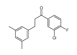 3'-CHLORO-3-(3,5-DIMETHYLPHENYL)-4'-FLUOROPROPIOPHENONE结构式