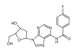 4-fluoro-N-[9-[(2R,4S,5R)-4-hydroxy-5-(hydroxymethyl)oxolan-2-yl]purin-6-yl]benzamide结构式