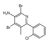 2,4-dibromo-6-(2-chlorophenyl)-5-methylpyridin-3-amine结构式