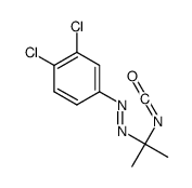 (3,4-dichlorophenyl)-(2-isocyanatopropan-2-yl)diazene结构式