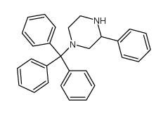 3-苯基-1-三苯甲游基哌嗪结构式